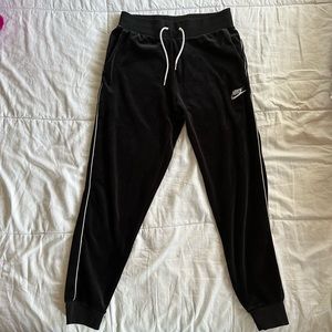 Black Nike Velour Sweatpants